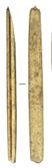 Изделия из кости: оправа метательного оружия (длина 11, 1 см) с пазом для вкладышей.