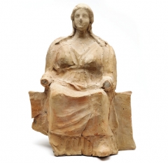 Находки с поселения: терракотовая статуэтка. III в. до н.э.