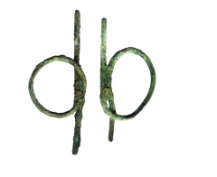 Находки из погребения 25: бронзовые кольца-закрутки для управления быками.